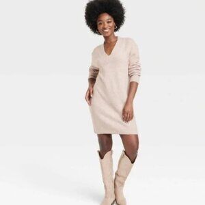 Women's Long Sleeve Tunic Mini Sweater Dress - Universal Thread | Size Small